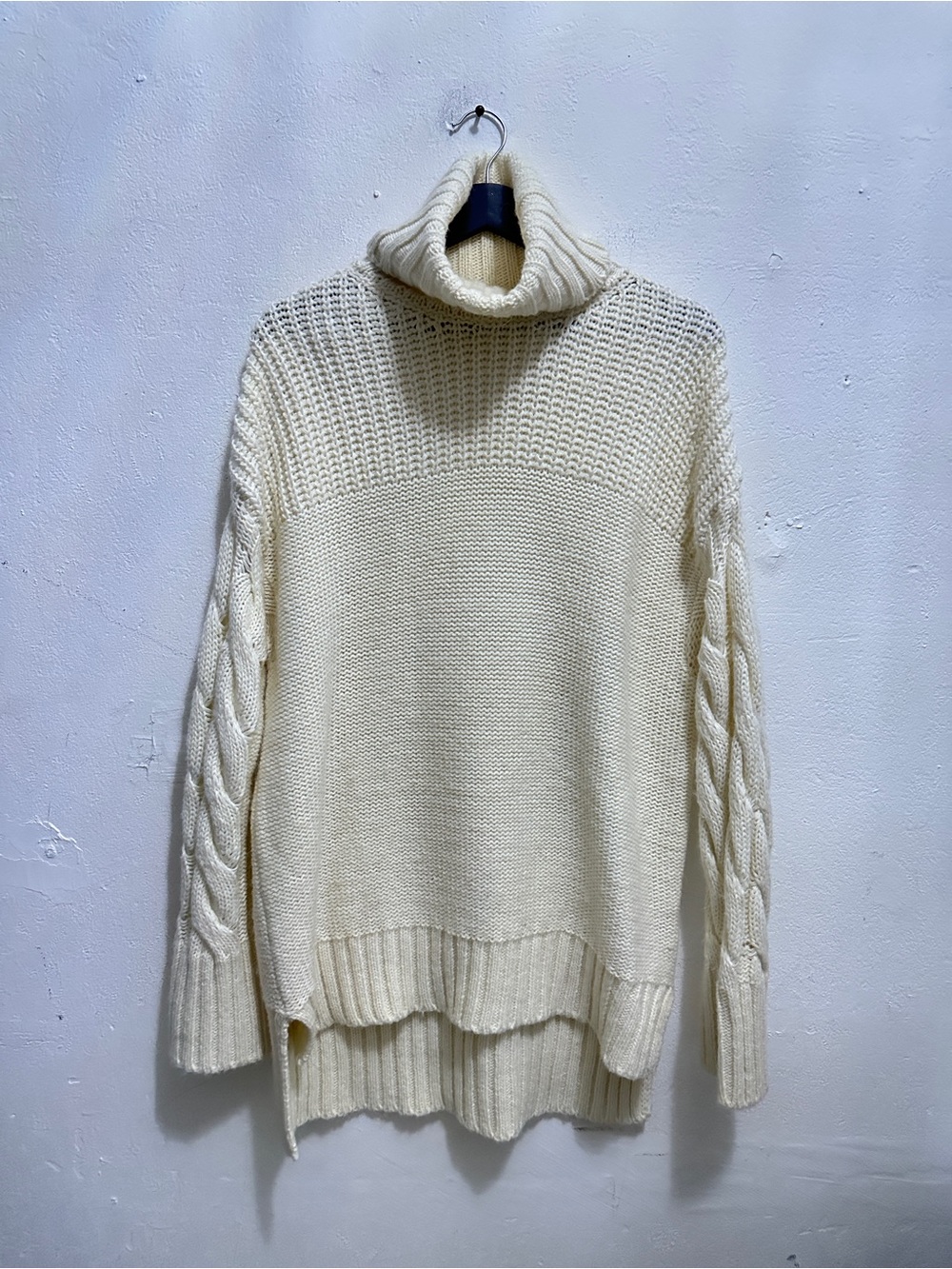 Pietro Brunelli Milano Women’s S Wool Alpaca Turtleneck Sweater Cream Made Italy